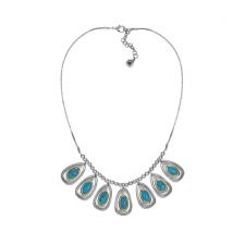 Multi Oval Drop Necklace